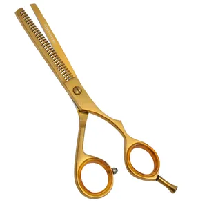 Gold Thinning 30 Teeth Hairdressing and Cutting Scissors, Hair Cutting Shears Beauty Hair Thinning Shear, Shear Supplier