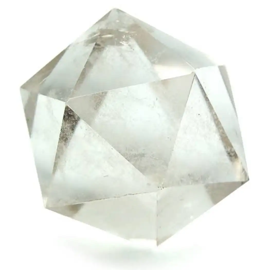 크리스탈 Icosahedron Platonic 솔리드/약. 15mm 크기