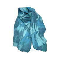 Écharpe en feutre de laine mérinos artisanale pour femmes - Couleurs assorties, motif tie-dye, tendance, confortable, durable, fabriquée au Népal