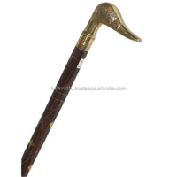 Poignée en métal sculpté au design antique, placage argent ou cuivre, cannes de canne en bois sculpté quatre-vingt-dix cm