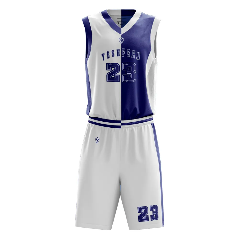Encuentre el mejor fabricante de uniforme de basquetbol blanco con azul y uniforme  de basquetbol blanco con azul para el mercado de hablantes de spanish en  