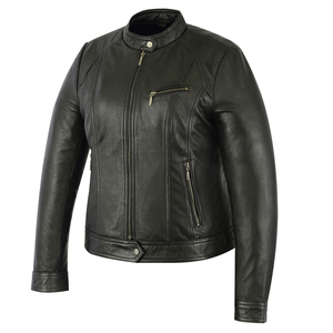 2025 Vintage matelassé rue cuir femmes veste noir à manches longues PU femme manteaux fermeture éclair poche pour moto dame vêtements d'extérieur - Product Image 1