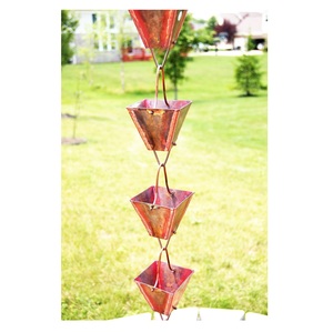 De aluminio de martillo de la lluvia de la cadena para la casa y el jardín lluvia plana de cadena negro con recubrimiento en polvo - Product Image 5