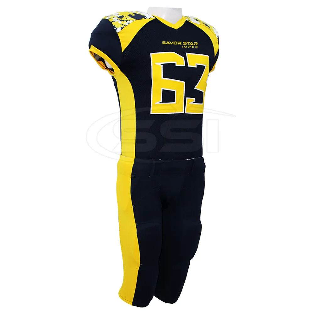 Maillot de football américain personnalisé de meilleure qualité, nouveau design, uniforme de football américain confortable