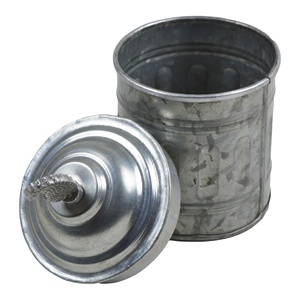 โถเคลือบสังกะสีทรงกลมดีไซน์แบบทำด้วยมือโหลเคลือบด้วยเหล็กดีไซน์แบบสมบูรณ์ - Product Image 3