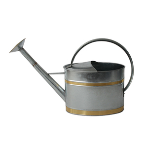 Bidon d'eau en métal galvanisé de forme ovale fait à la main fournitures de jardin traditionnelles de petite taille vente en gros de style vintage - Product Image 1