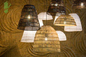 Candelabro de bambú natural de Venta caliente y diseño único del elemento natural de la luz colgante - Product Image 5