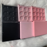 Palette de maquillage magnétique vide pour fards à paupières, grande palette noire avec miroir pour fards à paupières