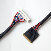 Kabel OEM Kustom Wire Harness LVDS FI-X30HL 20454-040 ke Konektor 30 Pin PHD 2.0 Pitch Perakitan Kabel LVDS untuk Layar LCD LED