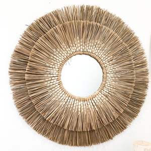 Handmade Modern Seagrass <b>Mirror</b> High Quality Natural Vintage Home Wall Decorative <b>for</b> <b>Bedroom</b> Traditional Wedding Made Vietnam - Product Image 2
