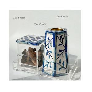 Bulk Wooden And Mother Of Pearl Mabkhara With Tray And Acrylic Box Greatest Quality Incense <b>Burner</b> Mabkhars - Product Image 3