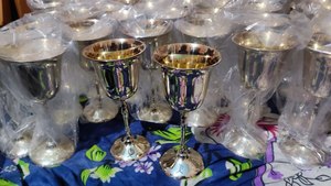 Rustic Brass Wine Goblet Engraved Handmade Chalice Vintage Metal Drinking Antique Style Decorative Barware Wedding <b>Table</b> Piece - Product Image 3