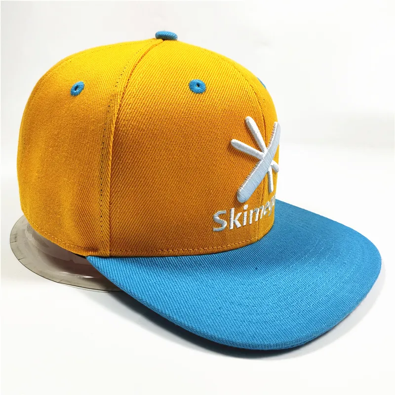 Custom Logo Flat Bill 6 Panel 3D+Flat Embroidery Logo Gorras Hip Hop Snapback Cap And Hat Custom Logo Snapback Hat