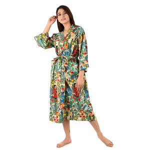 Peignoir en coton à imprimé Floral pour femmes, vente en gros, - Product Image 1