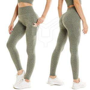 Nueva llegada de conjuntos de ropa activa para mujer, mallas de yoga sin costuras con logotipo personalizado y sujetador de talla grande XL, diseño diferente - Product Image 2