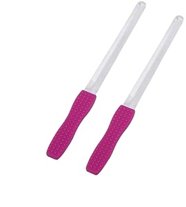 Lima de uñas de acero inoxidable, herramienta de manicura, palo de pulido de doble cara, Logo personalizado FS 33, lima de uñas de Metal con mango de plástico - Product Image 1