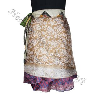 Minifalda Reversible de seda para mujer, falda mágica, India, gitana - Product Image 5