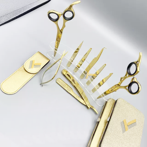 Pince à épiler en acier inoxydable ultra-fin plaqué or 24K Logo personnalisé avec pointe pointue japonaise durable - Product Image 6