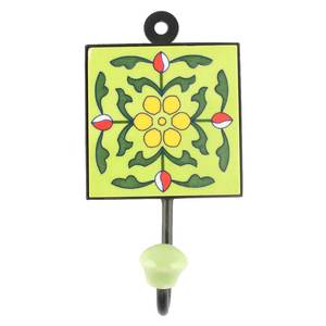 Green Ceramic Leaf Flower Reusable <b>Wall</b> Hanging Clothes Hooks Clothes <b>Holders</b> <b>Key</b> Hangers Durable Indian Craft - Product Image 2