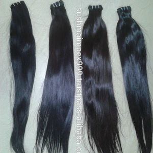 Extensiones de cabello Remy indio, cabello humano virgen sin procesar, tejido de varias longitudes, 8-30 pulgadas, ondas sedosas y estilo recto - Product Image 2
