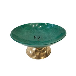 Cuenco mezclador para servir frutas, acabado brillante, comida decorativa hecha a mano, platos de almacenamiento de dulces, cuenco grande de resina para servir - Product Image 3