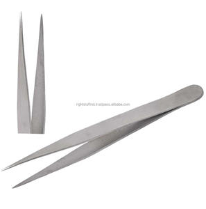 Extensiones de pestañas individuales England Pro Pinzas curvas de acero inoxidable con puntas puntiagudas para uso en cejas - Product Image 3