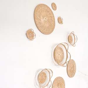 Assiettes naturelles tissées en rotin, faites à la main, assiettes plates en osier écologique pour la décoration de la maison, vente en gros - Product Image 6