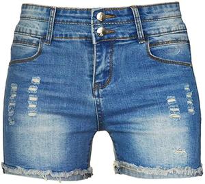 กางเกงยีนส์ขาสั้นระบายอากาศได้ดีสำหรับผู้หญิงกางเกงยีนส์ขาดเข้ารูปแบบสตรีทอินเทรนด์สำหรับฤดูร้อนราคาไม่แพง - Product Image 6