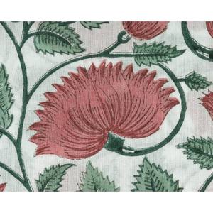 Doux Coton Bloc Main Bloc Imprimé Tissu Indien Floral 100% coton, 100% coton Peigné 1 rouleau Avec 1 Carton Tissé Guaranted - Product Image 5