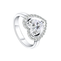 Xingyue 925 ayar gümüş moissanite takı seti yüzük, moissanite küpe ve mozanit kolye
