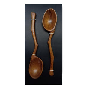 Accesorios de cocina de diseñador Cuchara de madera natural Cuchara de sopa de madera para mezclar y servir sopa Cuchara Juego de cubiertos de madera - Product Image 1