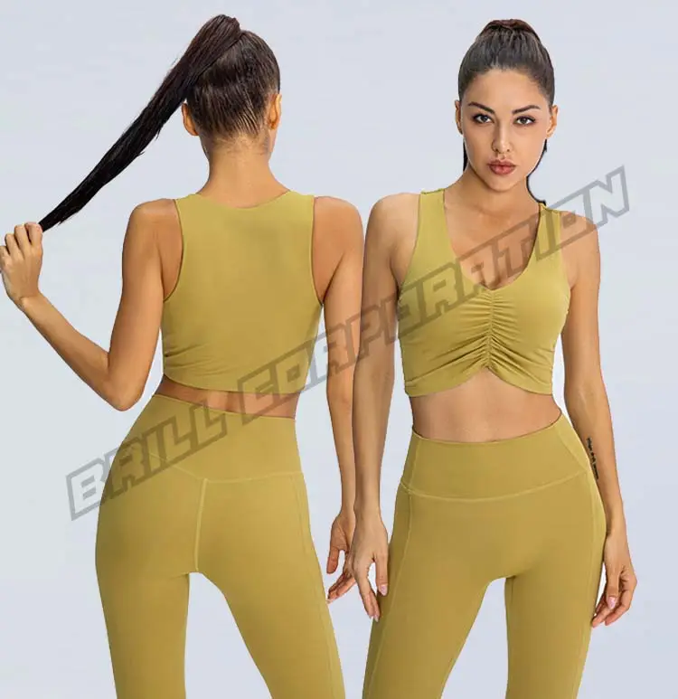 Benutzer definiertes Logo Hochwertige Fitness Yoga Kleidung Wear Fitness Gym Wear Frauen Sets 2 Stück von Brill Corporation
