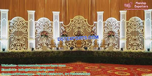 Srilankan mariage paon scène mariage hindou populaire paon scène incroyable blanc Fiber paon scène décoration royaume-uni - Product Image 5