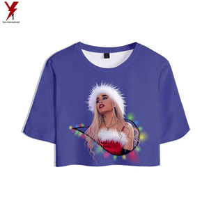 2021 Custom Logo Summer T-Shirts Womens Crop <b>Tops</b> crop <b>tops</b> t-shirts women - Product Image 3