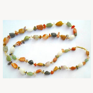 Mezcla de ágata Bagger con collar de chips de ágata, producto espiritual de piedra de cristal de exportación de ágata - Product Image 1