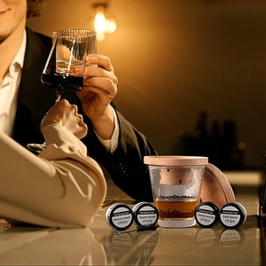 Juego de coctelera de manzana, cereza, Pecan, Chips de madera de roble, whisky ahumado, Bourbon, vino, cócteles, carne, queso, Mixol - Product Image 6