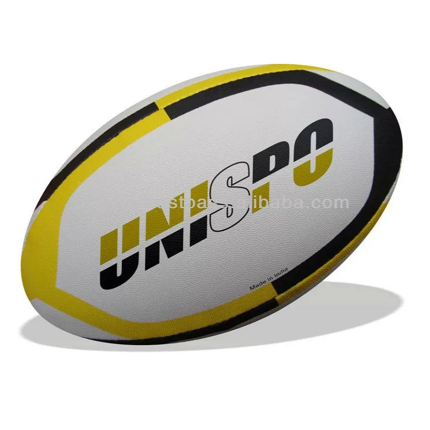 Pelota de Rugby de goma totalmente cosida a mano, Balón de entrenamiento deportivo con marca personalizada, el precio más bajo