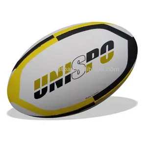 Bola de rugby de borracha costurada à mão, com marcação personalizada, para treinamento esportivo