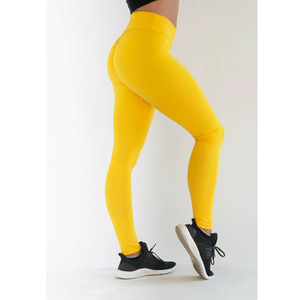 New FITNESS WOMEN YELLOW SCRUNCH BOOTY LIFT LEGGING - Product Image 3