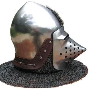 Antique Medieval Bascinet Armour Helmet Chain Mail Pig Face Armor Helmet <b>Valentines</b> Day <b>Gift</b> helmet - Product Image 1
