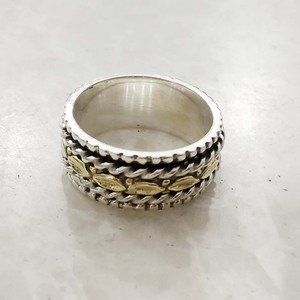 Handmade 925 Sterling Silver Spinner Nhẫn Mới Thiết Kế Đồ Trang Sức Đám Cưới Kim Cương Cắt Brass Thiền Quay Ban Nhạc Cho Engagement - Product Image 5