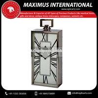 Fournisseur en vrac Horloge murale décorative en métal pour gare de train à paroi latérale Horloge murale de style antique pour la décoration de la maison et du bureau