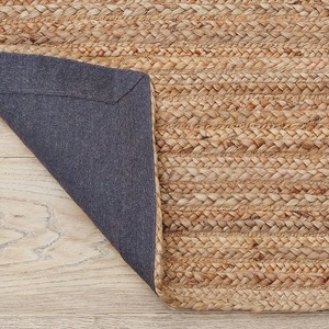 Tapis rectangulaire en jute tressé en fibres naturelles, avec support en toile de coton, réversible, adapté aux animaux domestiques, antidérapant, pour salon, hôtel, décoration intérieure - Product Image 5