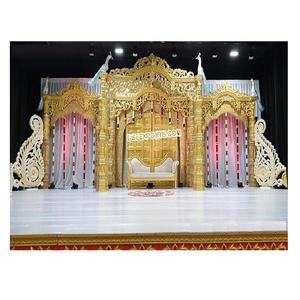 งานแต่งงานอินเดียใต้แบบดั้งเดิม & Grand Mandap สีทอง Manavarai Mandapam สำหรับงานแต่งงานแบบศรีลังกาการแต่งงาน - Product Image 1