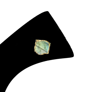 Pendientes de labradorita en forma de gota, joyería fina de cristal galvanizado, aretes de tuerca, oro galvanizado - Product Image 5