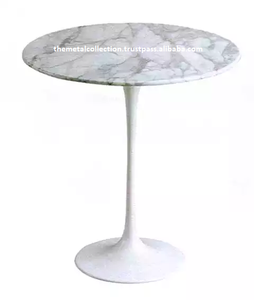 Mesa de muebles de metal con tapa de mármol para el hogar, muebles de hotel, Decoración de mesa auxiliar, tamaño personalizado, mesas de centro de Color blanco - Product Image 2