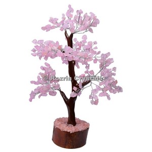 Cristales Rozrin, Árbol de Cristal de Cuarzo Rosa Ecológico de Forma Libre, Hecho a Mano, Tallado y Grabado, Decoración Feng Shui para el Hogar y el Automóvil - Product Image 5