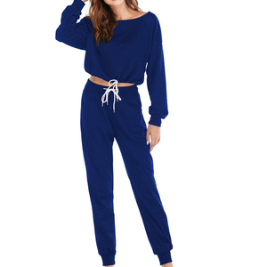 Nuevas llegadas para mujer de talla grande peso pesado sólido media cremallera manga larga Crop Slim pantalones 2 piezas conjunto reflectante ecológico - Product Image 4