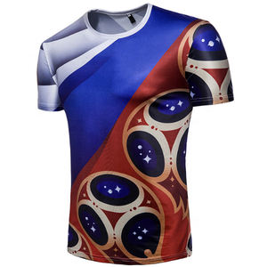 Camiseta 5% algodón 95% poliéster para hombre, camisa personalizada con mezcla 3d, impresión por sublimación - Product Image 6