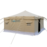 Grosir harga murah 3 lipat Kuwaiti Deluxe empat musim Outdoor tenda Kemah tiang tengah tahan air kanvas gurun berkemah mobil